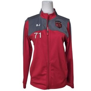 Under Armour Houston Texans Red and Gray Full-Zip Jacket Size YXL